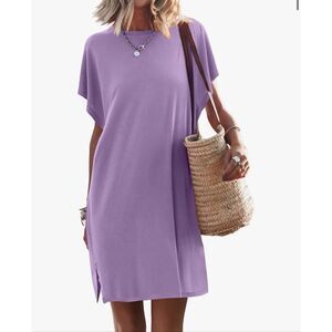 Amazon Brand Summer T-Shirt Dress Purple Size L NWT